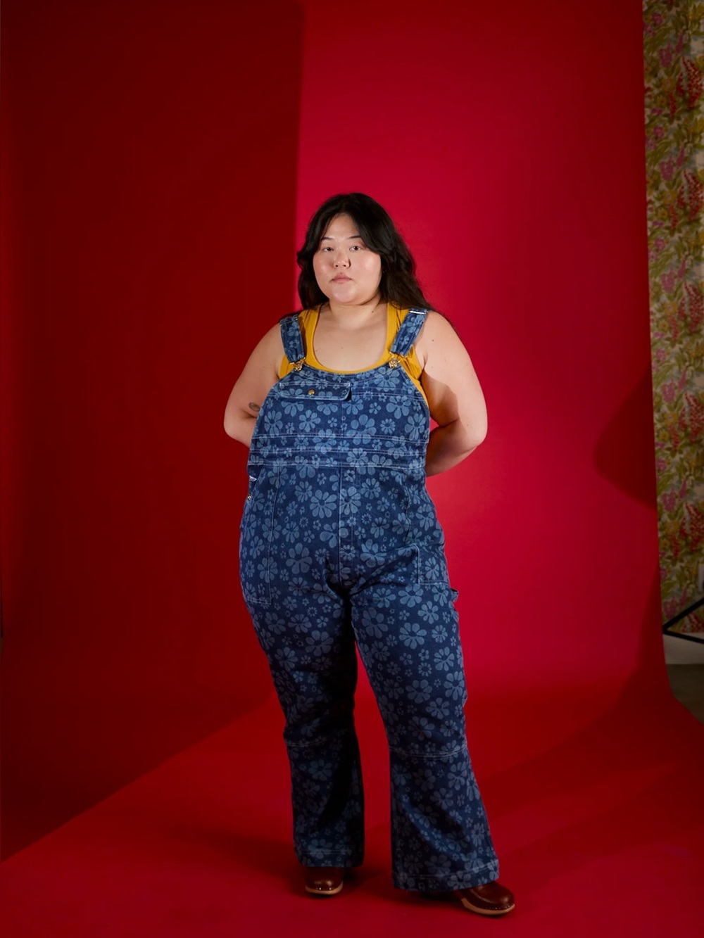 Big Bud Press carpenter overalls in lazy daisy